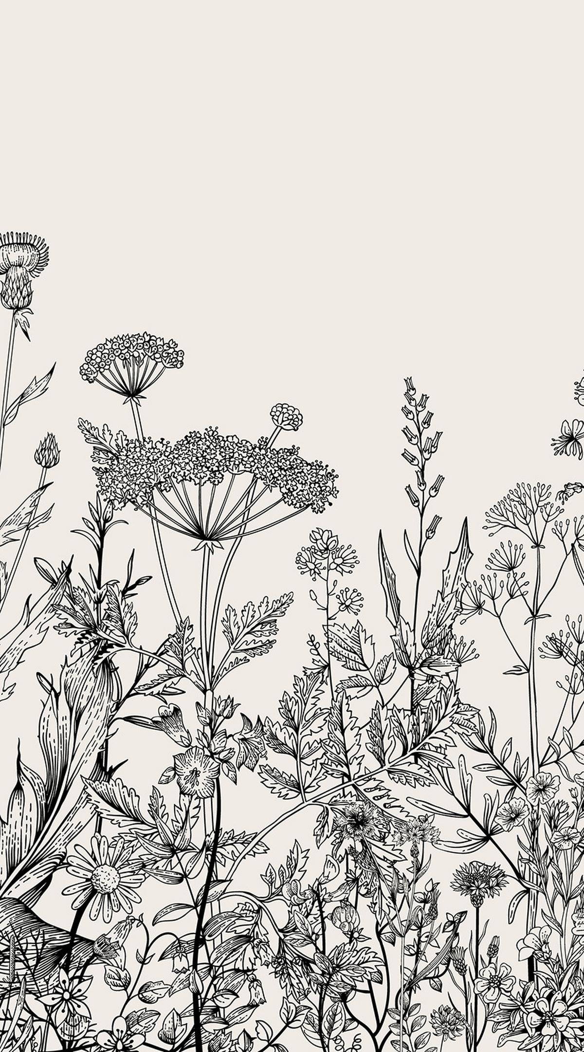 VERDUNKELUNGSROLLO 100x180 cm Graue Blumen - Grau, Textil (100/180cm) - TULUP
