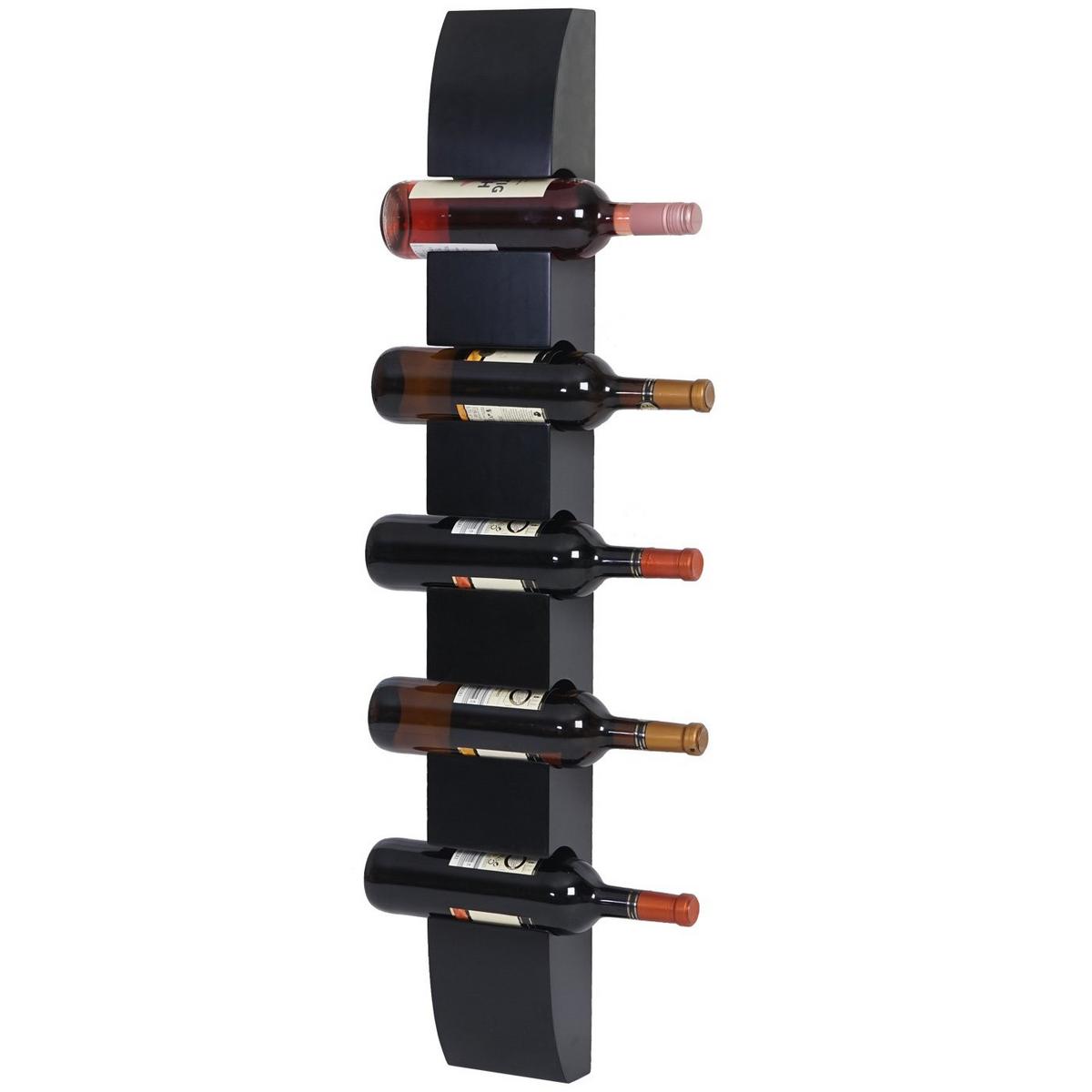 WEINREGAL MILLAU Schwarz - Schwarz, Holzwerkstoff (13/99/9cm) - MCW