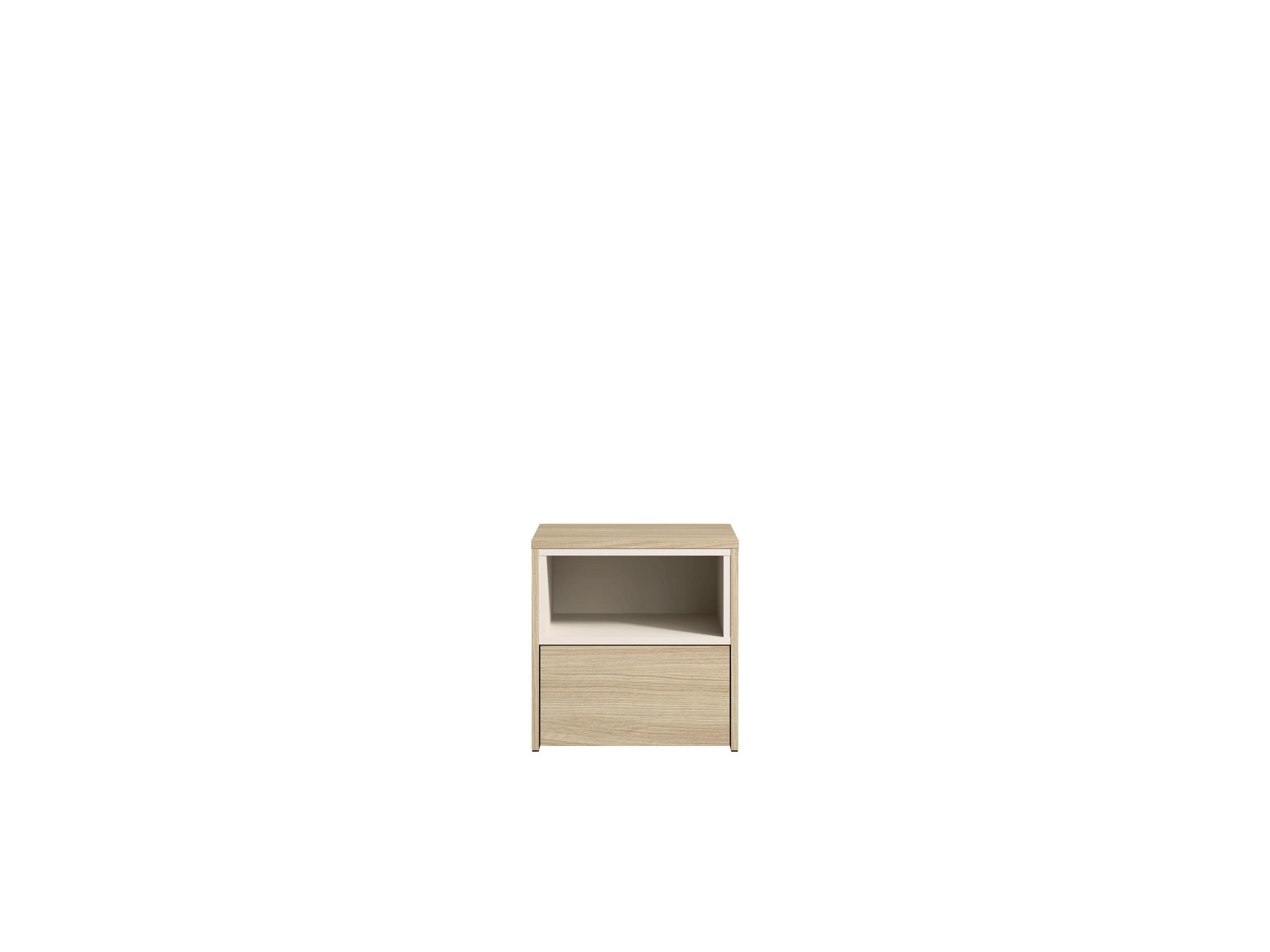 NACHTTISCH Barista Oak, Wüstensand 45/45,9/37 - Eichefarben, Holzwerkstoff (45/46/37cm) - RAUMHIRSCH FURNITURE