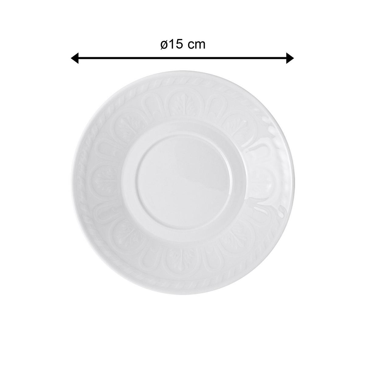KAFFEE- / TEEUNTERTASSE Cellini weiß ø 15 cm 6er Set - Weiß, Keramik (15cm) - Villeroy & Boch