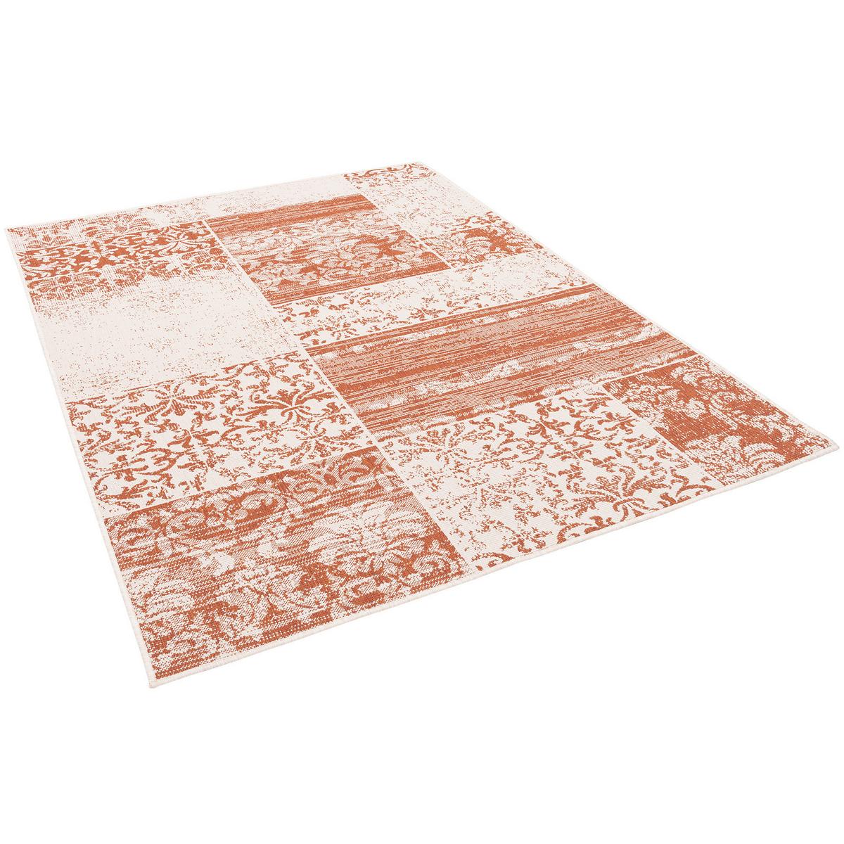 IN & OUTDOOR TEPPICH CARPETTO PATCHWORK - Terracotta, Textil (80/150cm) - Pergamon