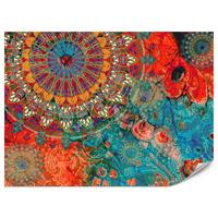 FOTOTAPETE für Wohnzimmer Farbenfrohe Mandalas Abstraktion Muster 350x256 - Multicolor, Papier (350/256cm) - Muralo
