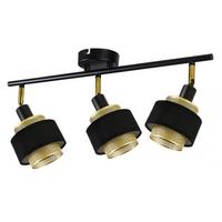 DECKENSTRAHLER Lisbeth 3-flammig 53/10/13 cm - Schwarz, Metall (53/10/13cm) - Nettlife