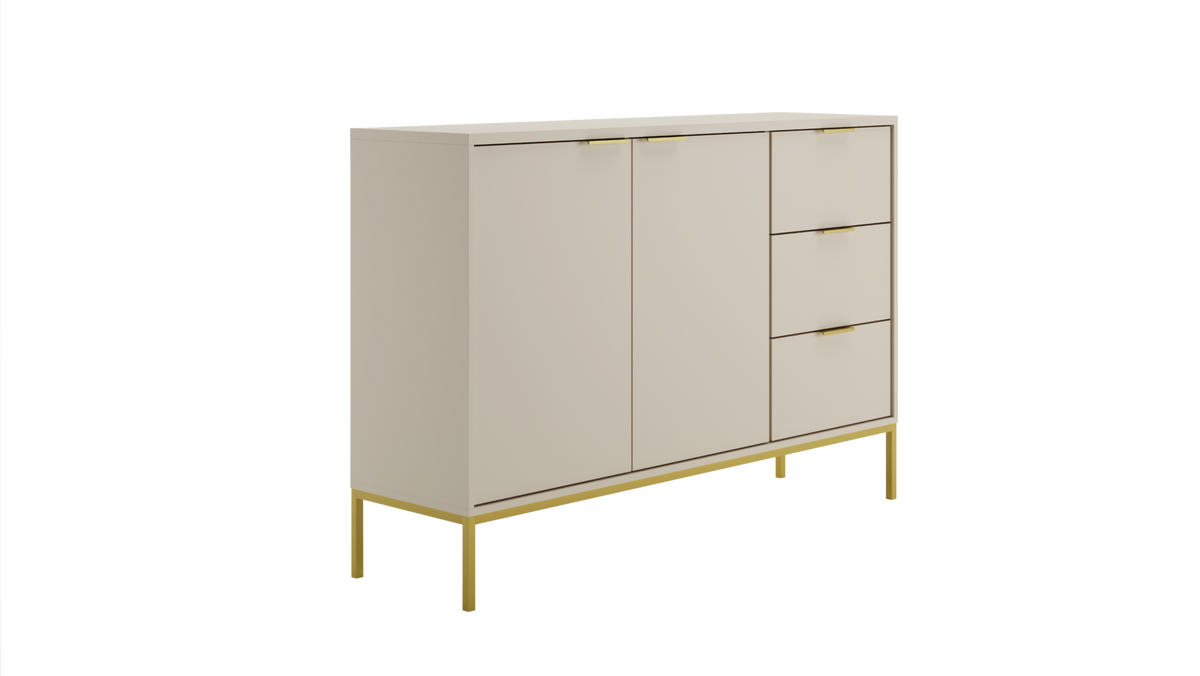 KOMMODE Austin 40/100,4/150 - Kaschmir/Goldfarben, Holzwerkstoff (40/100/150cm) - RAUMHIRSCH FURNITURE