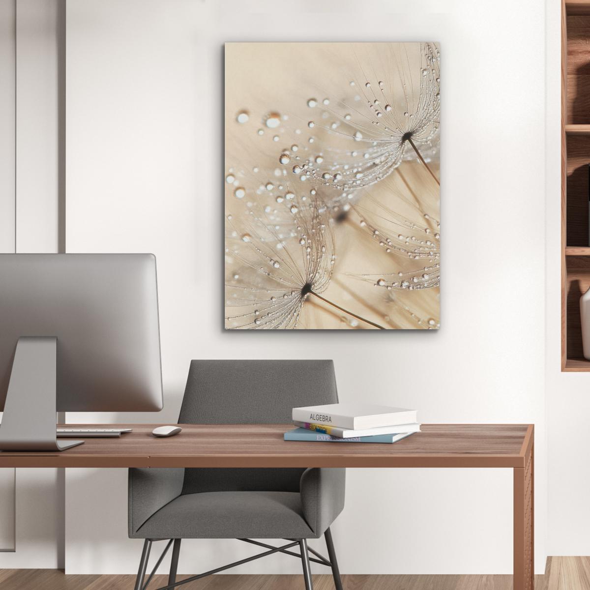 AKUSTIKBILD Löwenzahn - Abstrakt - Natur - Beige Wandbilder 60x80 cm - Braun, Kunststoff (60/80/0.9cm) - MuchoWow