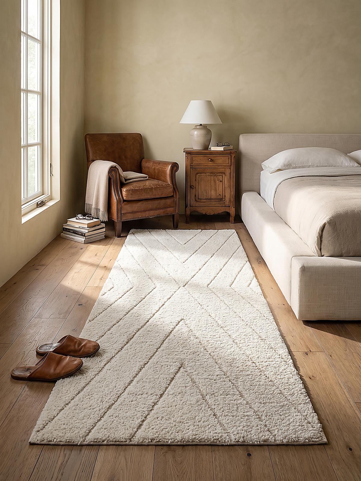 TEPPICHLÄUFER Berber ATRIO Polypropylen Creme 80 x 150 cm - Beige, Textil (80/150cm) - KADIMA DESIGN