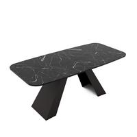 AUSZIEHTISCH ZENITH 180/90/76 cm mit Metallgestell, Schwarz / Grau - Schwarz/Grau, Holzwerkstoff/Metall (90/180/76cm) - Idohome