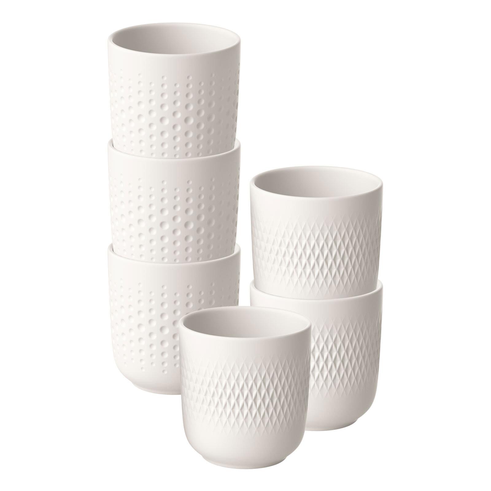 BECHER Manufacture Collier weiß 290 ml 6-tlg. - Weiß, Keramik (0.29L) - Villeroy & Boch