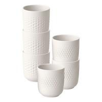 BECHER Manufacture Collier weiß 290 ml 6-tlg. - Weiß, Keramik (0.29L) - Villeroy & Boch