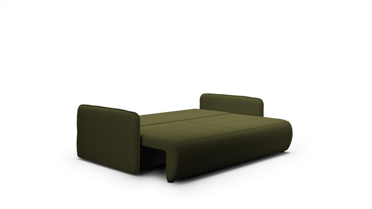 SCHLAFSOFA Calgary - Grün, Holzwerkstoff/Textil (216/86/105cm) - Fun Möbel