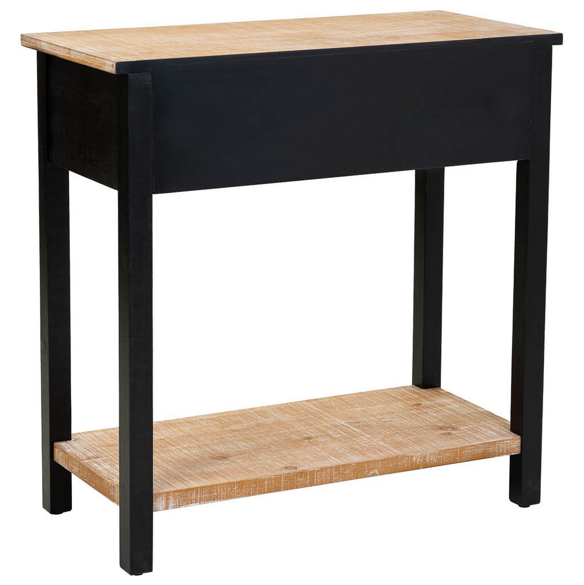 KONSOLENTISCH aus Holz, 80x38x82cm - Schwarz, Holz (38/80/82cm) - Wanderlust