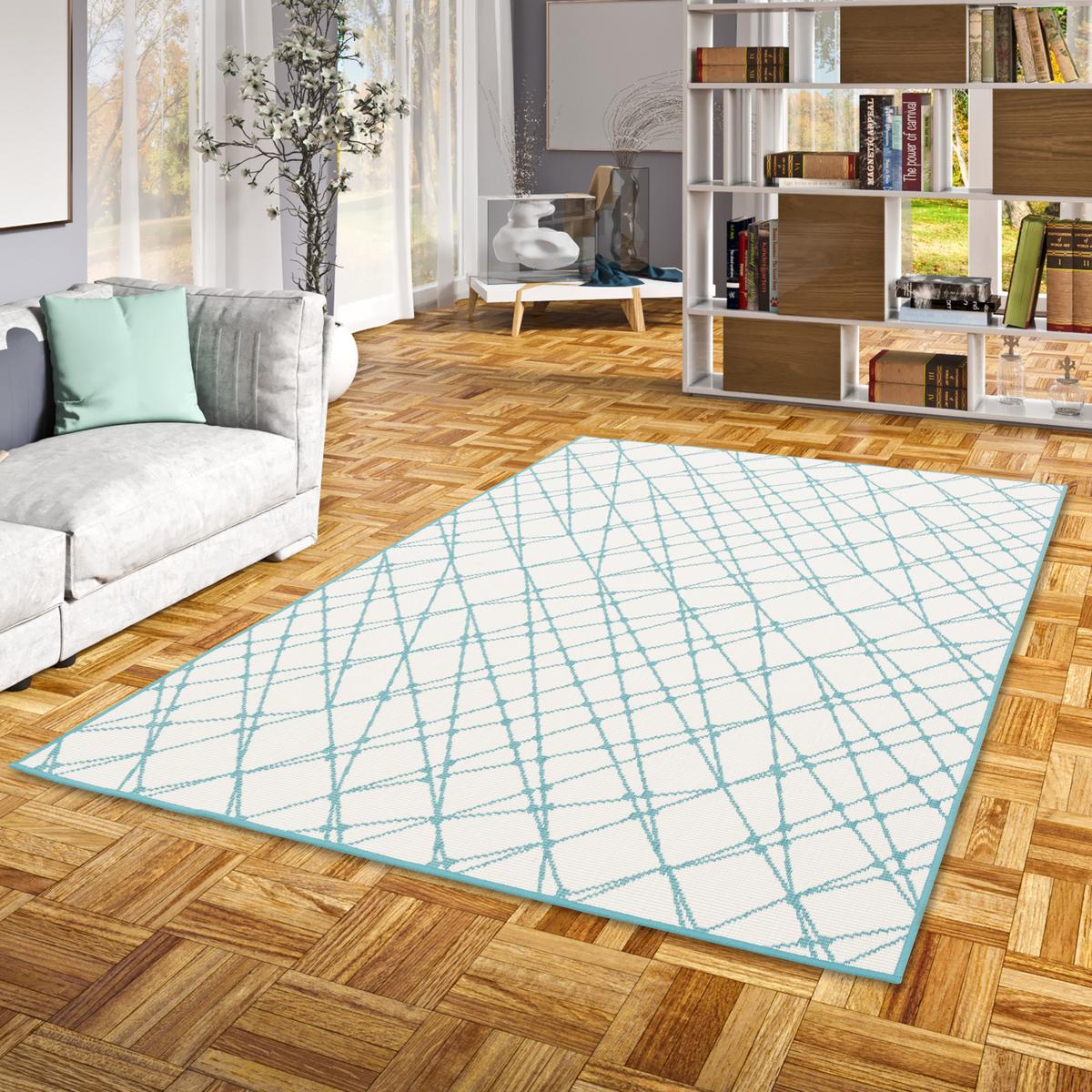 IN- UND OUTDOOR TEPPICH BEIDSEITIG CAPE COD STREIFEN - Mintgrün, Textil (120/160cm) - Pergamon