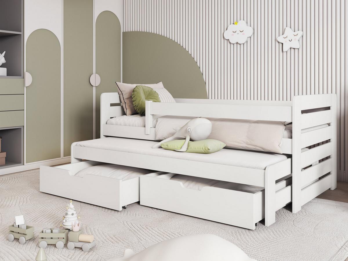 JUGENDBETT Tomas II - Weiß, Holz (90/200cm) - MIRJAN24