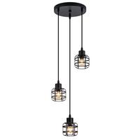 PENDELLEUCHTE Kingsley 24/24/140 cm - Schwarz, Metall (24/24/140cm) - ZMH