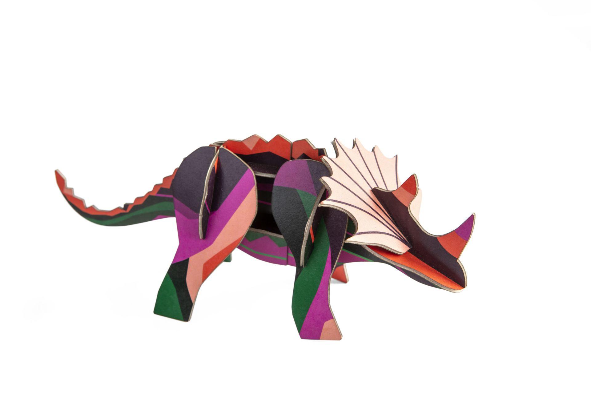 DEKOFIGUR Triceratops 7/9 cm - Multicolor, Wellpappe (7/9/20cm) - Studio Roof