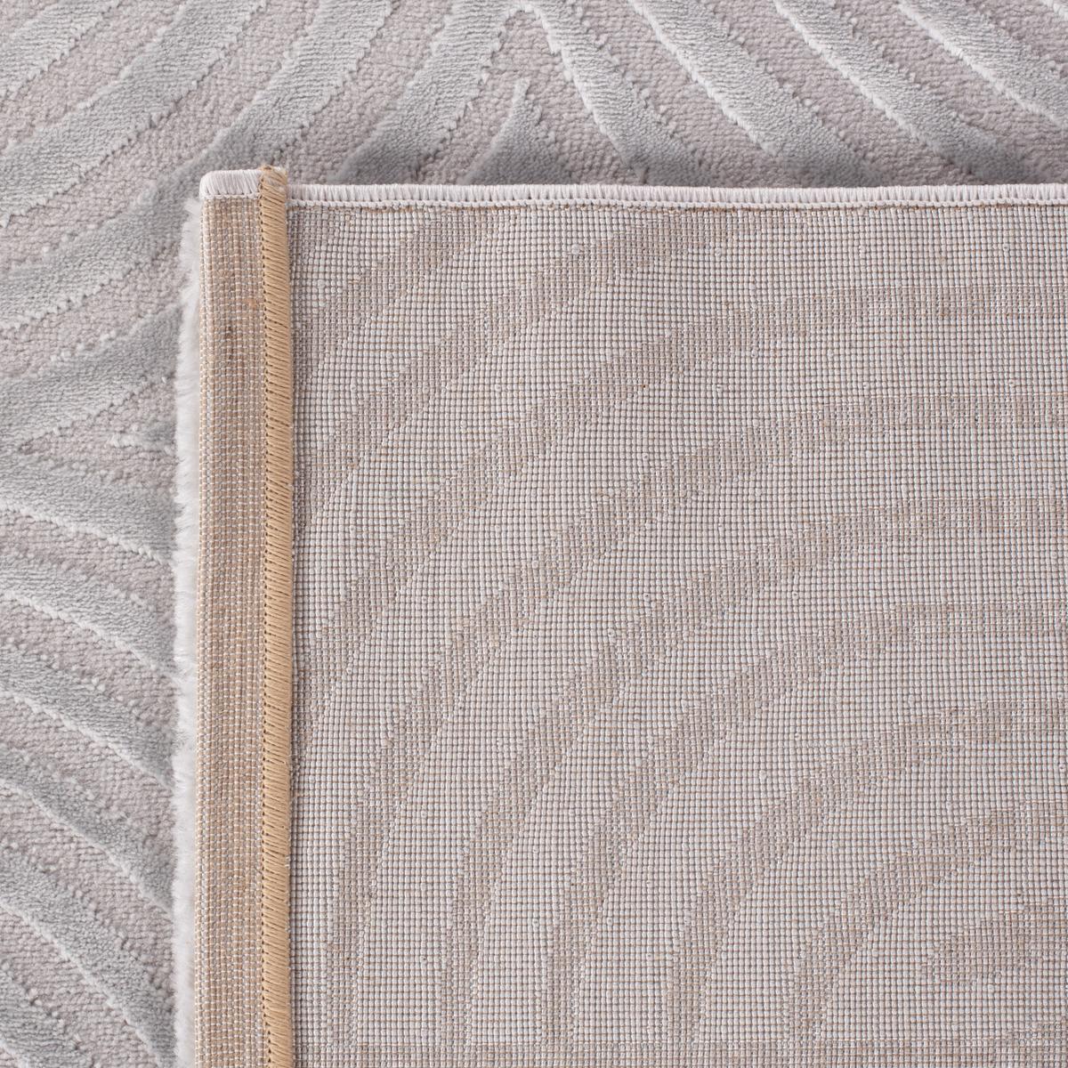 TEPPICH Kurzflor ILLER in Silber, mit 3D-Design, aus Jute, 140 x 200 cm - Silberfarben, Textil (200/140cm) - KADIMA DESIGN