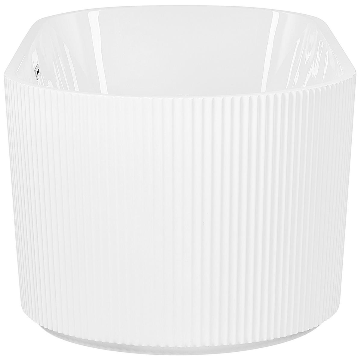 FREISTEHENDE BADEWANNE 80x169x58 cm weiß Gocta - Weiß, Kunststoff (80/58/169cm) - Beliani