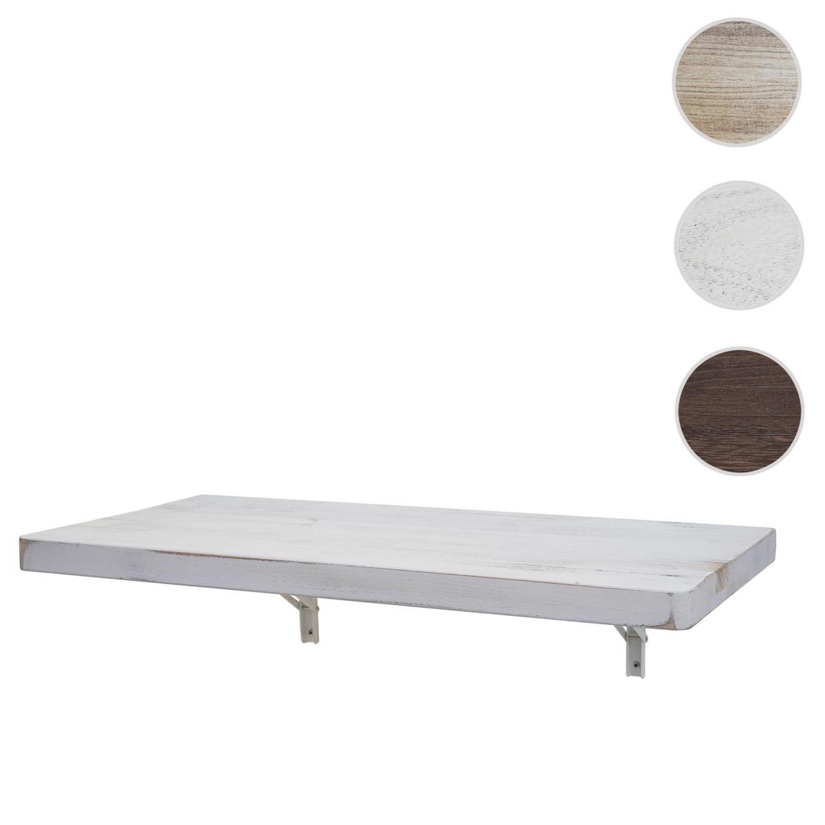 WANDTISCH KLAPPBAR rechteckig Reinweiß - Weiß, Holz (100/20/50cm) - MCW
