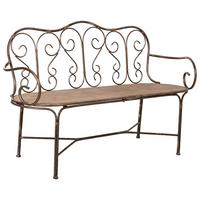 BANK aus Metall, 147x55x45cm - Braun, Metall (146.69/45.09/55.25cm) - Wanderlust
