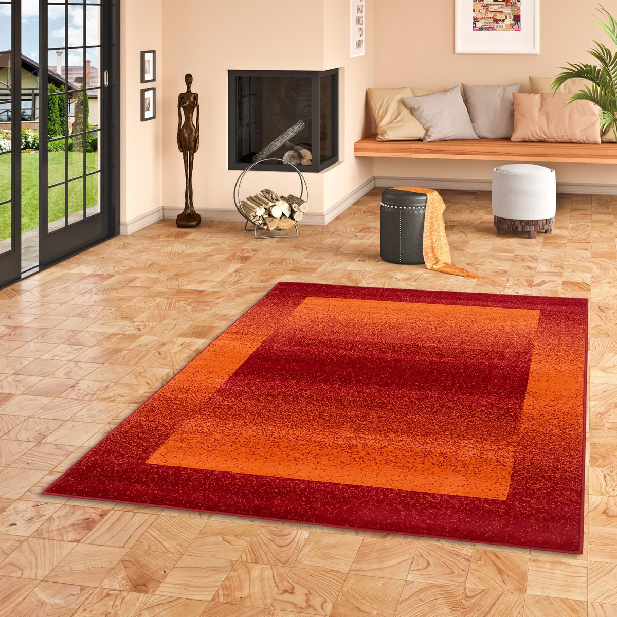 MODERN DESIGNER VELOURS TEPPICH SAMBA - Rostfarben, Textil (120/170cm) - Pergamon