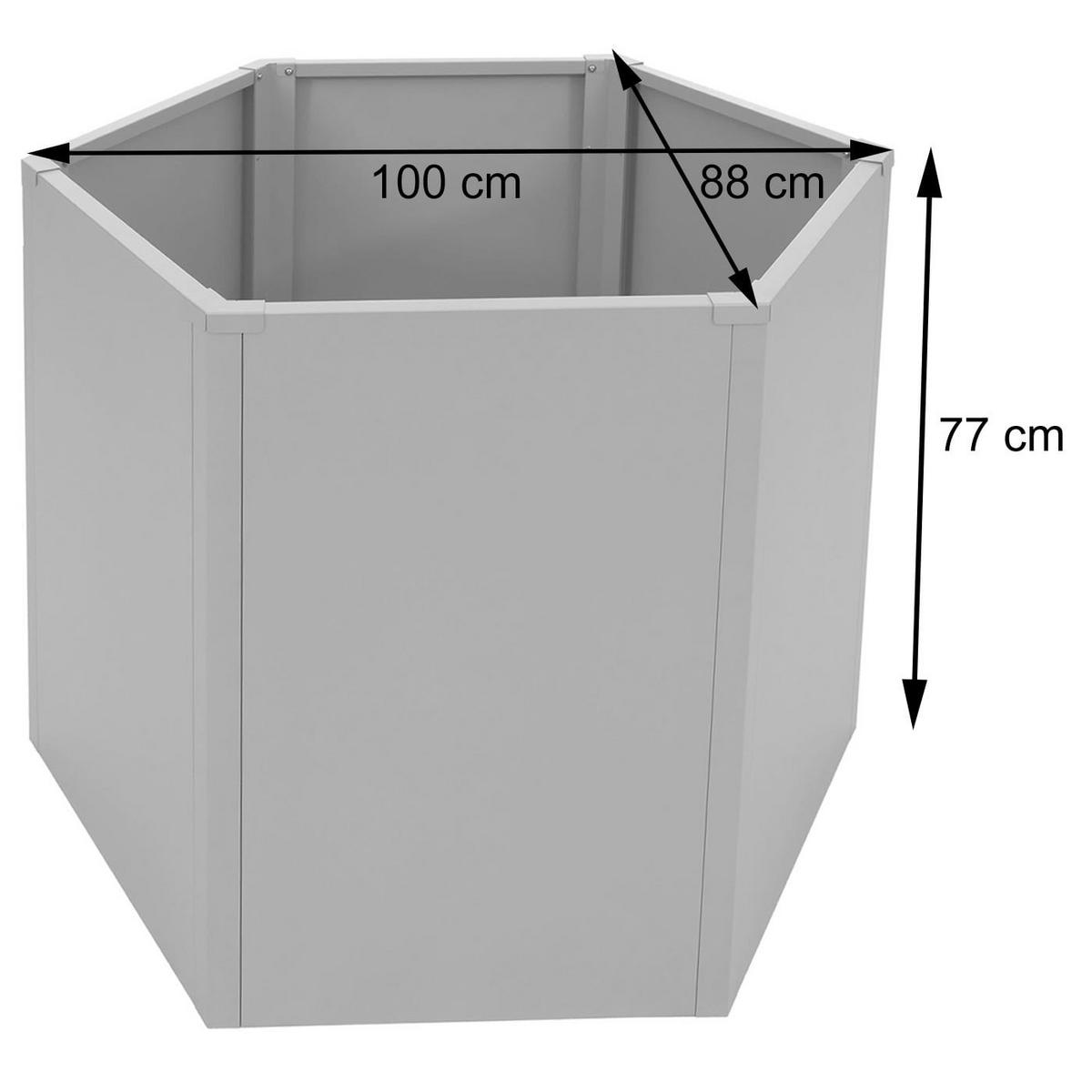 HOCHBEET Anthrazit - Anthrazit, Metall (100/77/88cm) - MCW