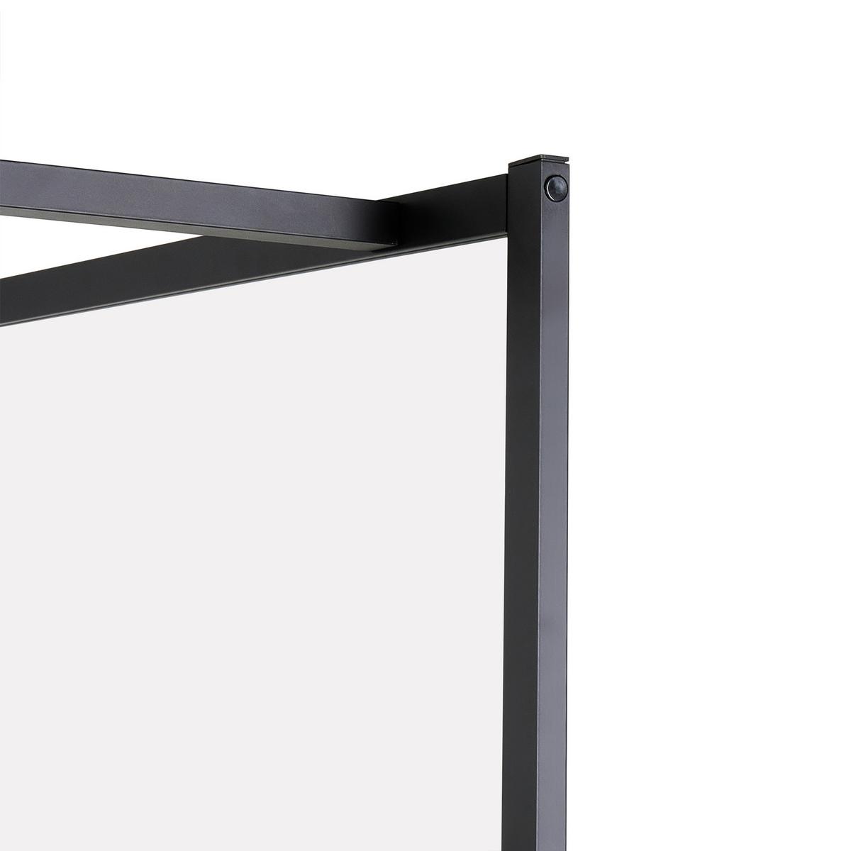 DUSCHWAND 90/195 cm Schwarz Tapajos - Schwarz, Glas (90/195cm) - Beliani