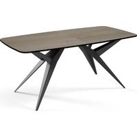 ESSTISCH Trax ausziehbar rechteckig oval, Braun 200-280/90/76 - Greige/Schwarz, Holzwerkstoff/Metall (90/276/76cm) - WFL GROUP