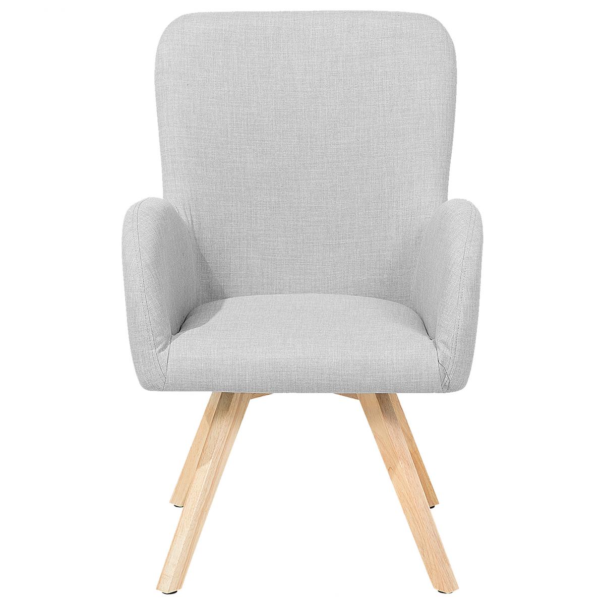 SESSEL Polsterbezug Grau Bjarn - Grau, Holz/Textil (60/90/55cm) - Beliani