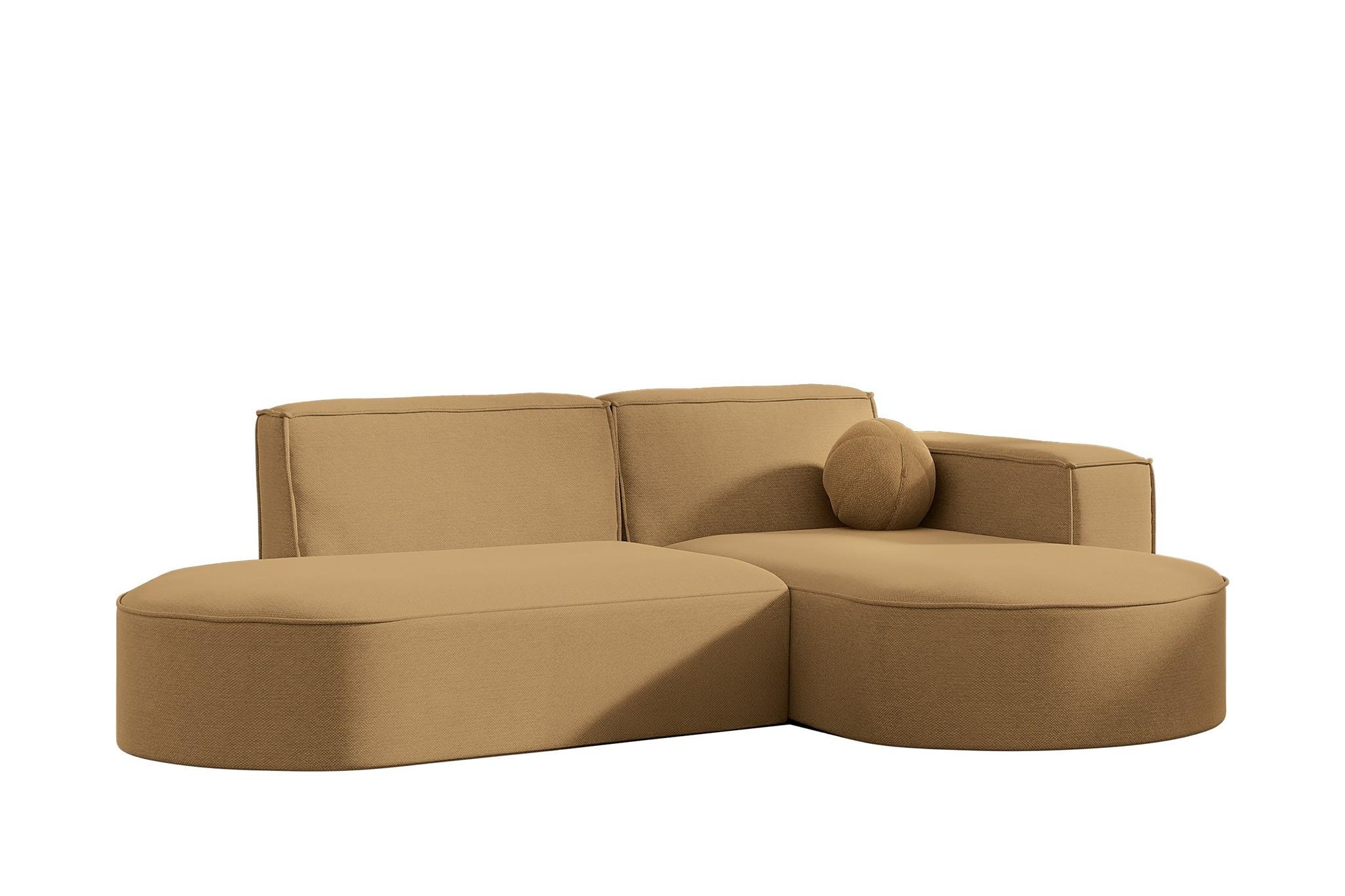 ECKSOFA Sunday Xs - Braun, Holzwerkstoff (236/78/165cm) - Fun Möbel