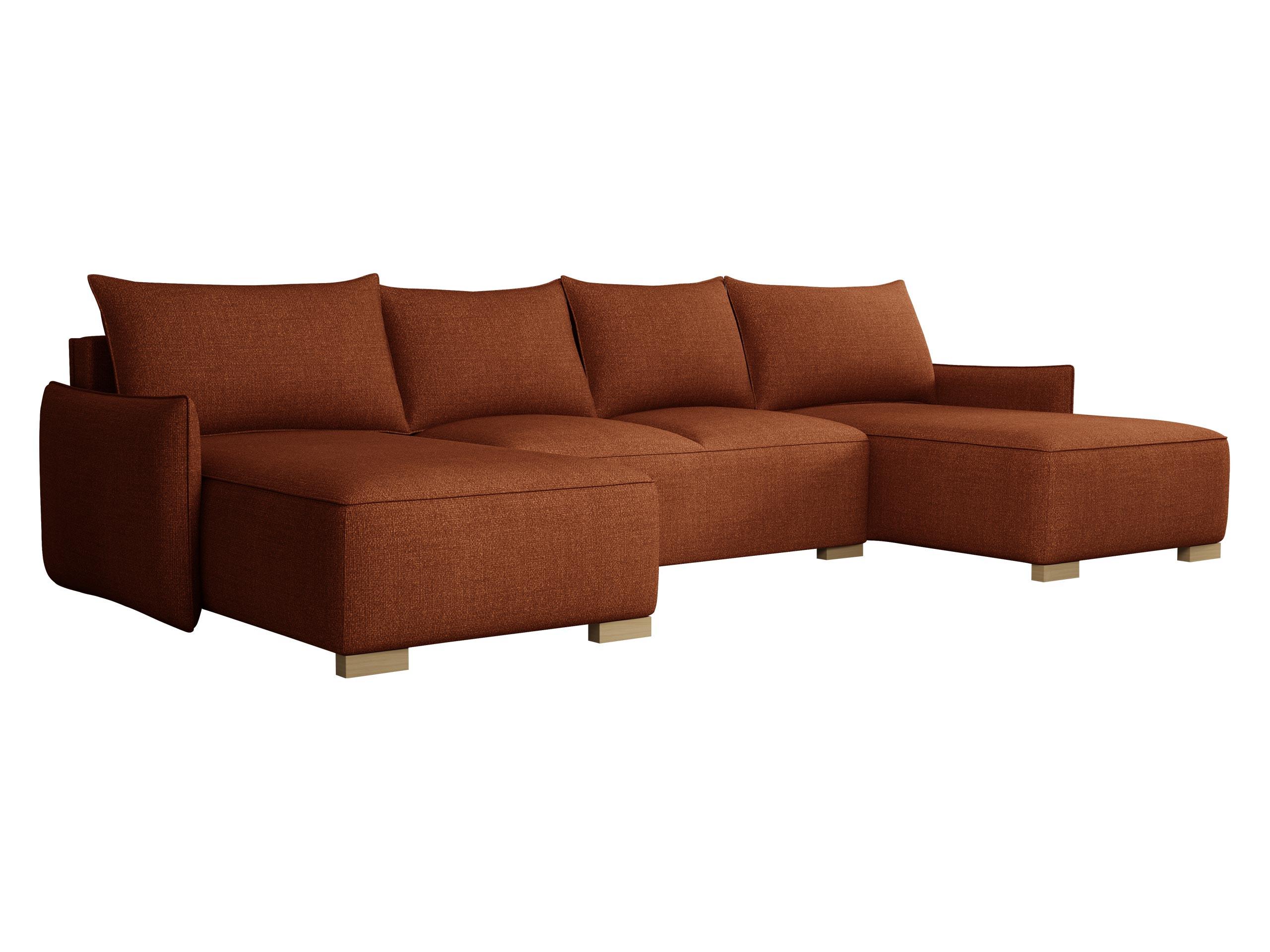 WOHNLANDSCHAFT Focus U - Bronzefarben/Naturfarben, Holz/Textil (328/87/155cm) - MIRJAN24