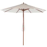 SONNENSCHIRM beige/weiß 260 cm Ferentillo - Beige/Weiß, Textil (260/260cm) - Beliani