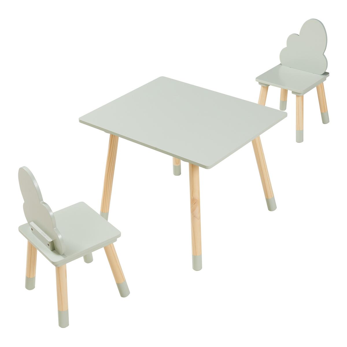 KINDERSITZGRUPPE Hovle - Mintgrün, Holz/Holzwerkstoff (60/44/48cm) - [en.casa]