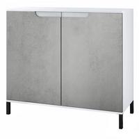 KOMMODE Sylt Beton Oxid Optik - Hellgrau, Holzwerkstoff (92.5/83.5/35cm) - Vladon