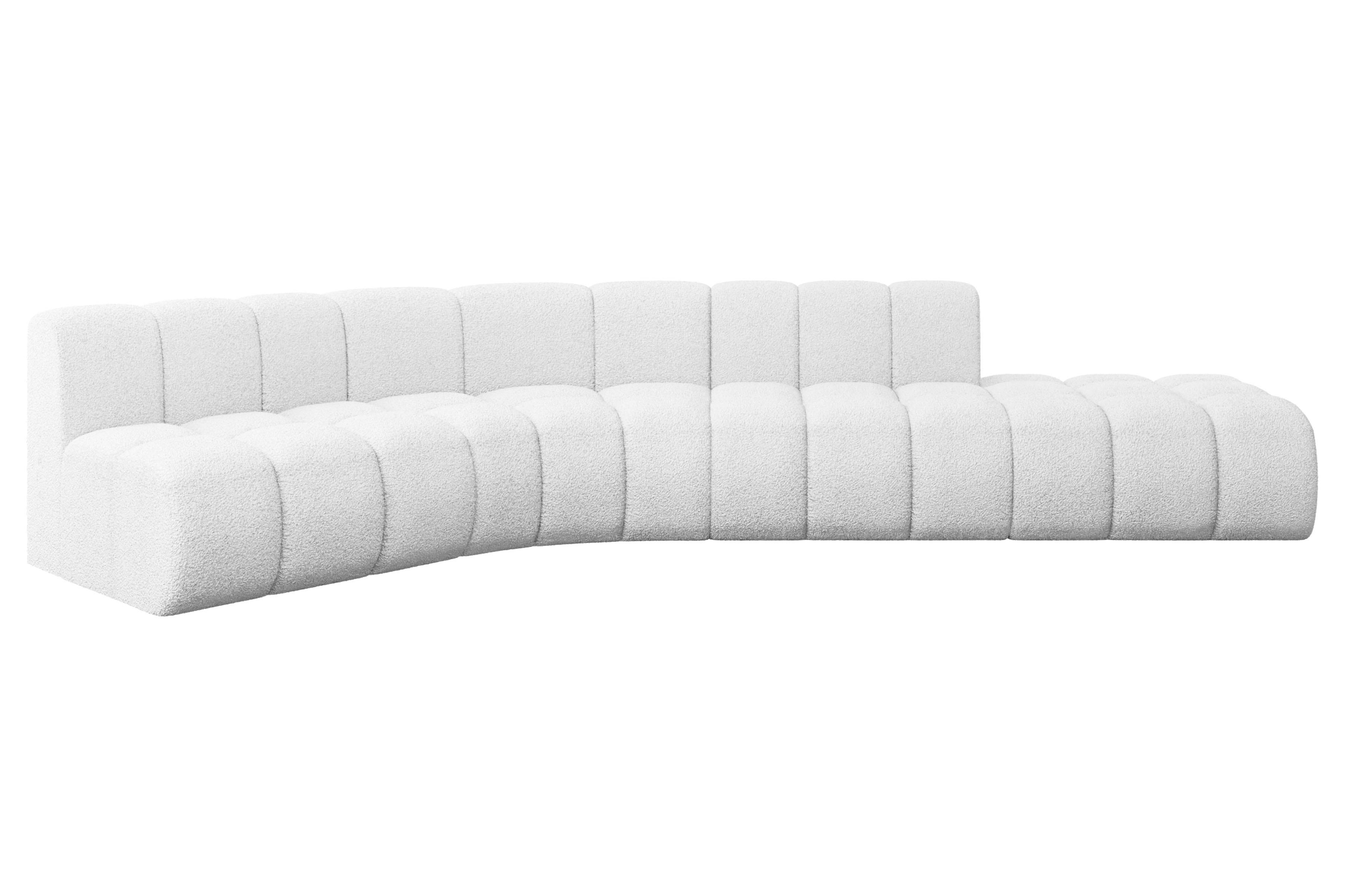 ECKSOFA modulares Sofa Brilo-L1 - 380x174x70 cm Weiß - Weiß, Holzwerkstoff/Textil (380/174cm) - ALTDECOR