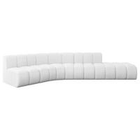 ECKSOFA modulares Sofa Brilo-L1 - 380x174x70 cm Weiß - Weiß, Holzwerkstoff/Textil (380/174cm) - ALTDECOR