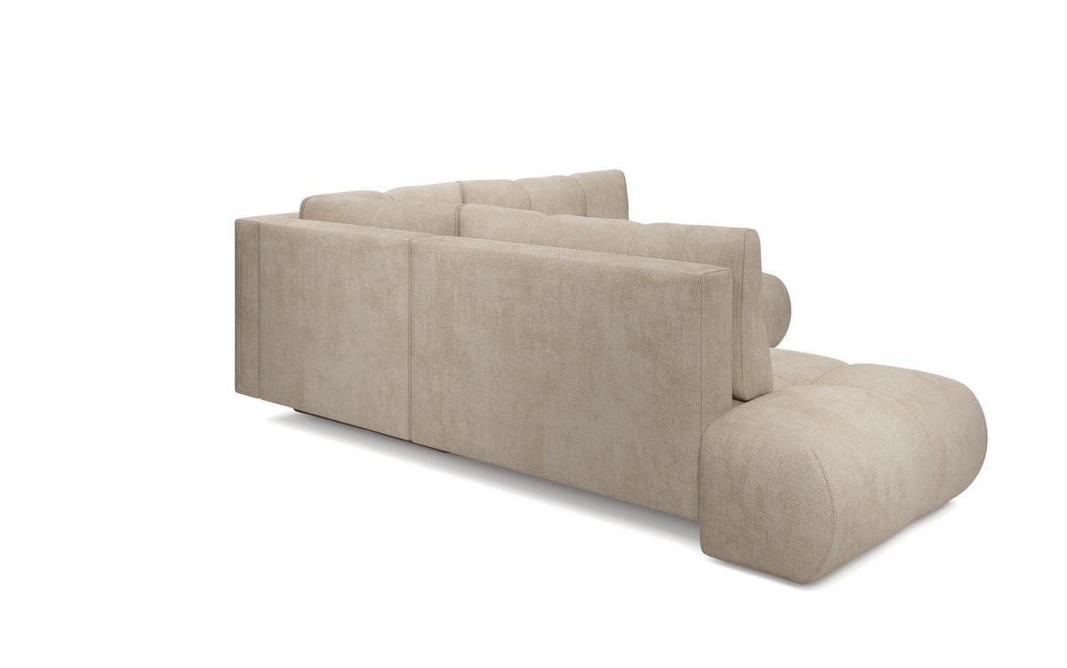 ECKSOFA DUCA II L-S Beige Chenille mit Schlaffunktion - Beige, Holz (266.5/266.5cm) - MASSENO