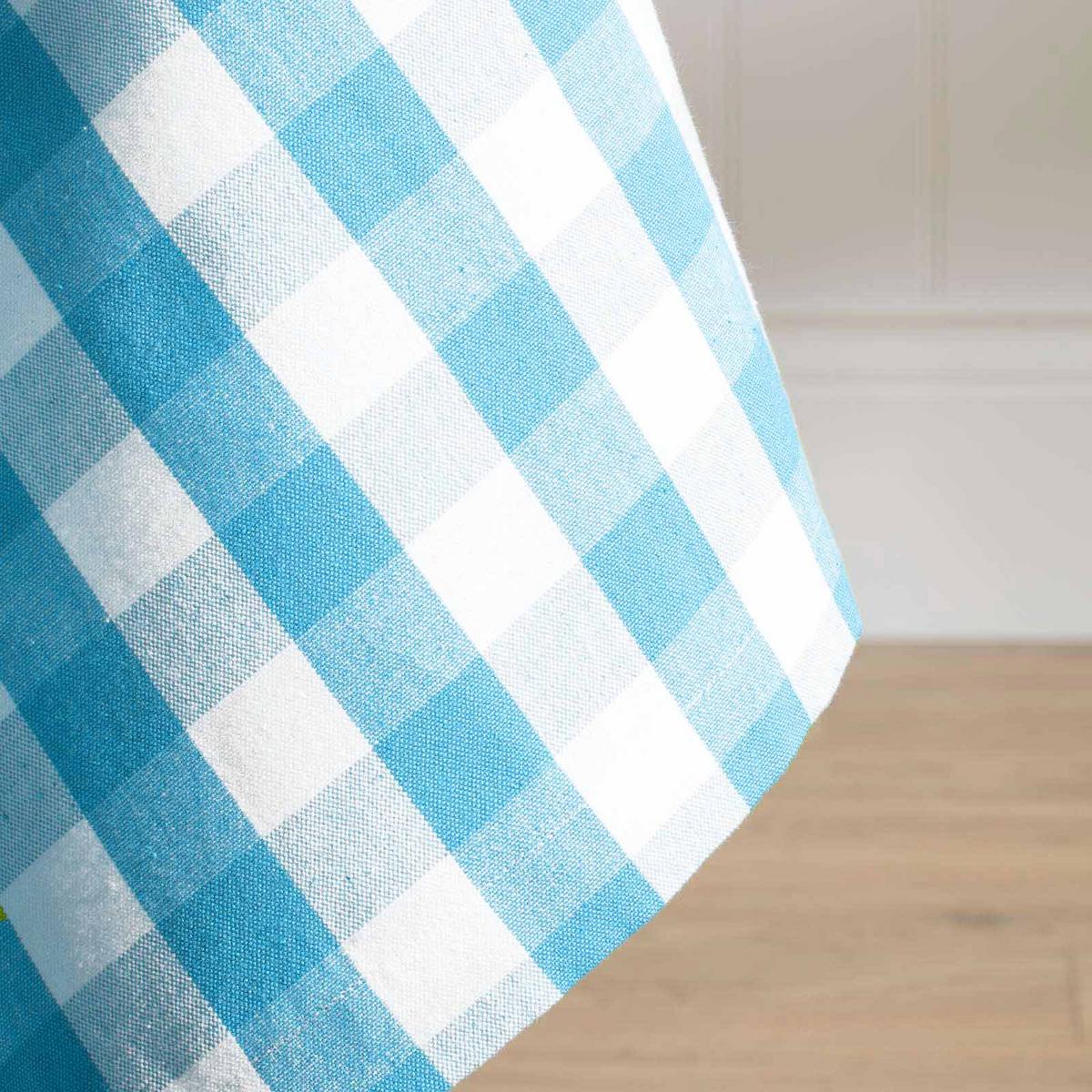 TISCHDECKE Vichy-Karo blau kariert, 137/178 cm - Blau, Textil (137/178cm) - Homescapes