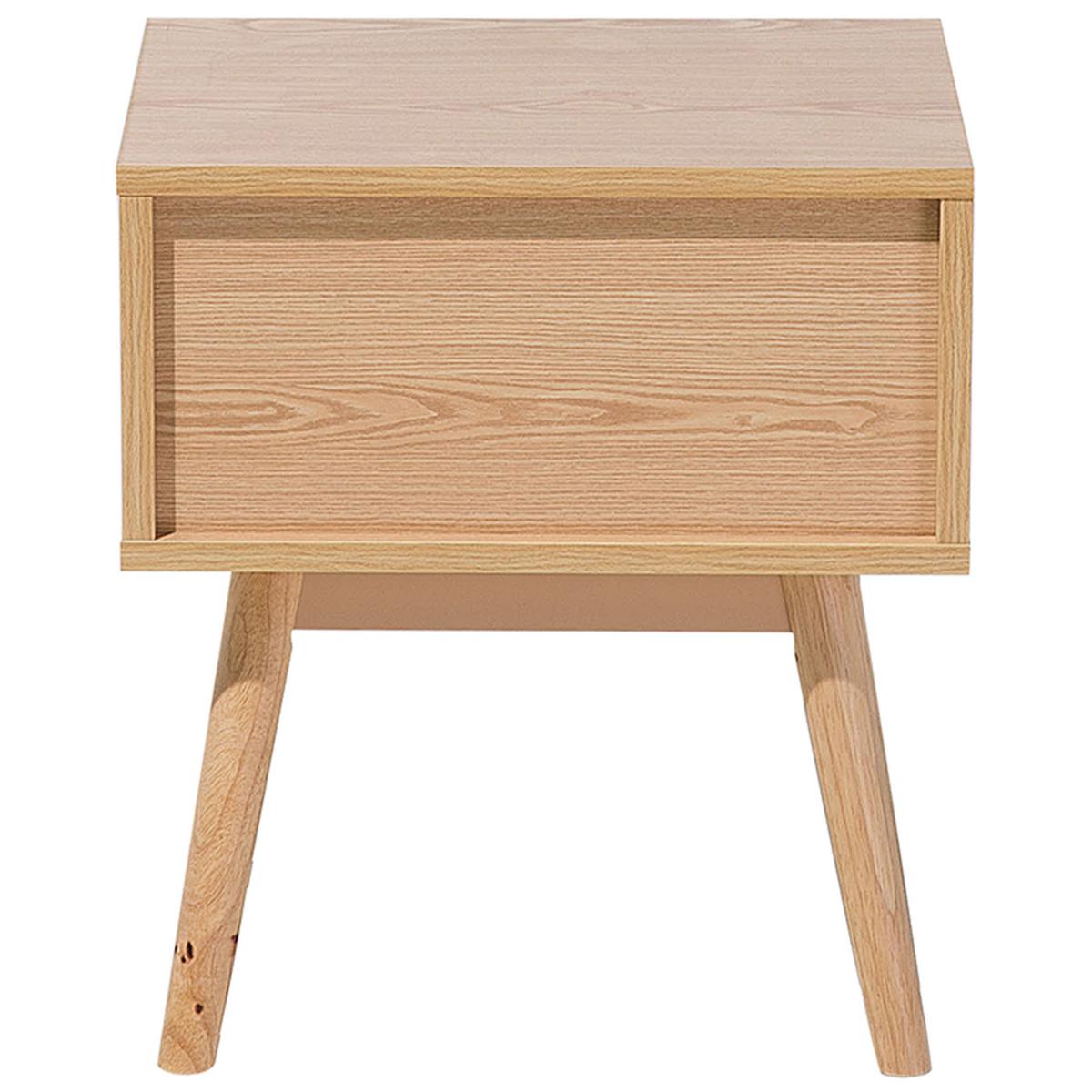 NACHTTISCH heller Holzfarbton Arvada - Hellbraun/Grau, Holzwerkstoff (40/45/30cm) - Beliani