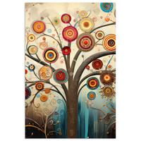 POSTER Baum - Baum des Lebens - Farbe Wandbild Schlafzimmer 80x120 cm - Braun, Papier (80/120/0.1cm) - MuchoWow