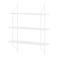 WANDREGAL Østfold - Weiß, Holzwerkstoff/Metall (80/100/21cm) - [en.casa]