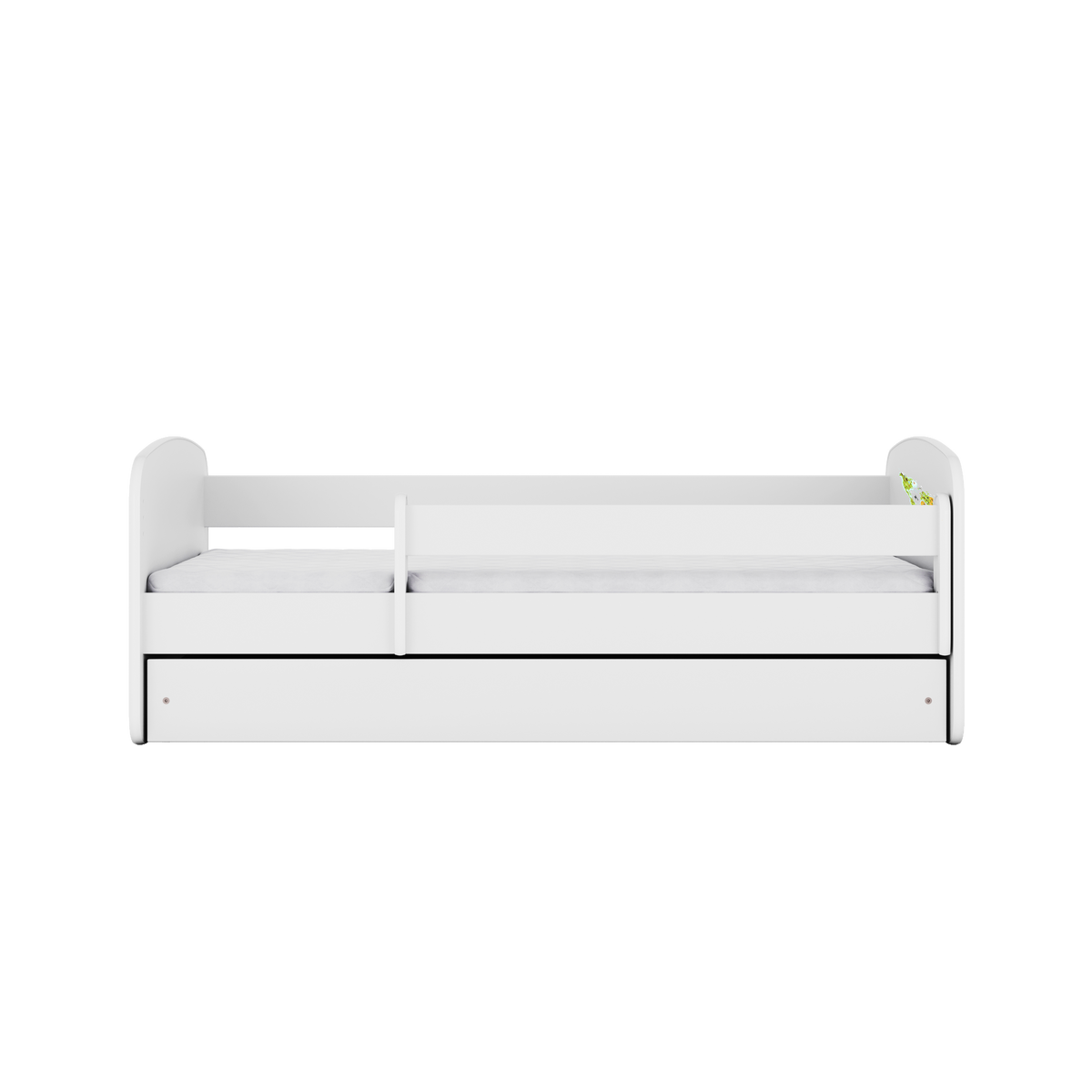 KINDERBETT Karte mit Schublade und Matratze 180/80 - Weiß, Holzwerkstoff (80/180cm) - RAUMHIRSCH FURNITURE