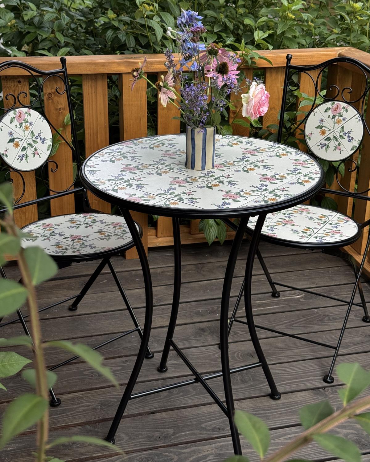 BISTROTISCH 60/60 cm Metall Schwarz Collio - Weiß, Metall (60/60/75cm) - Beliani