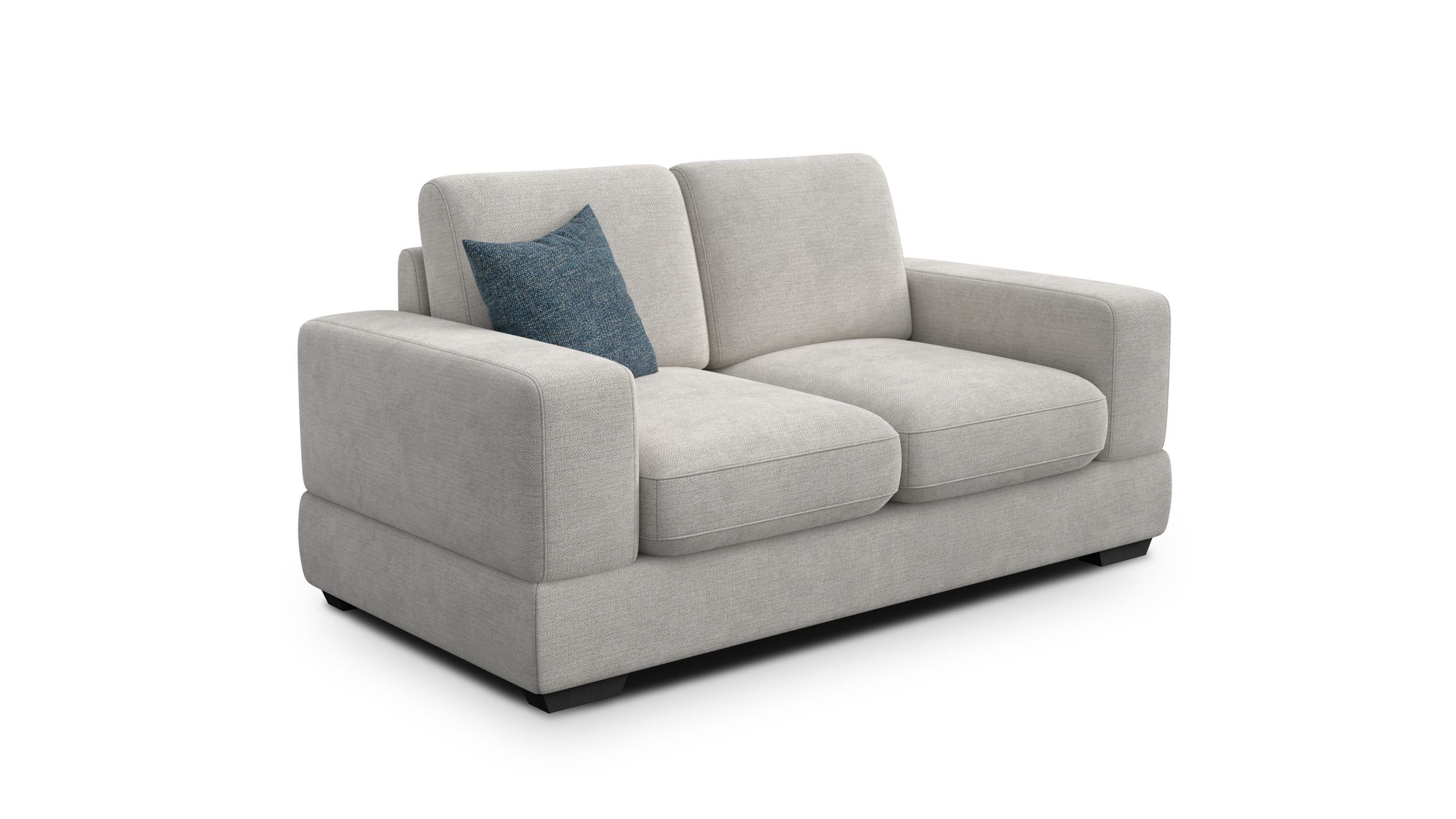 SOFA OTTO 2-Sitzer, creme - Creme/Schwarz, Holz/Textil (171/89/98cm) - Wozimo