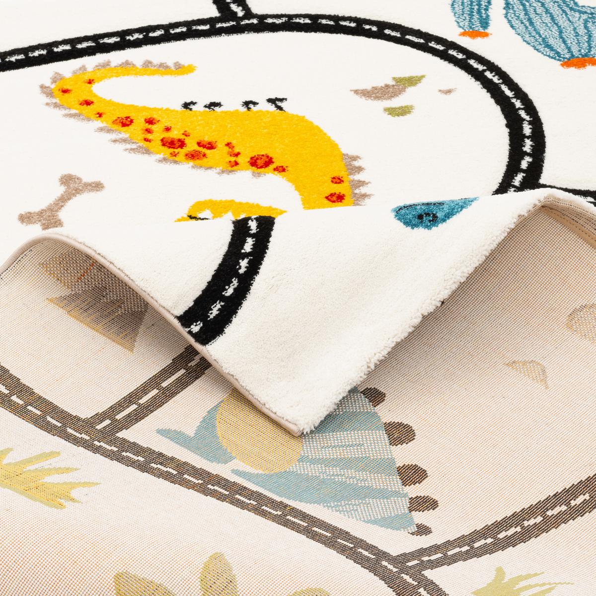 KINDER TEPPICH MAUI KIDS DINO STRASSENTEPPICH - Multicolor, Textil (200/290cm) - Pergamon