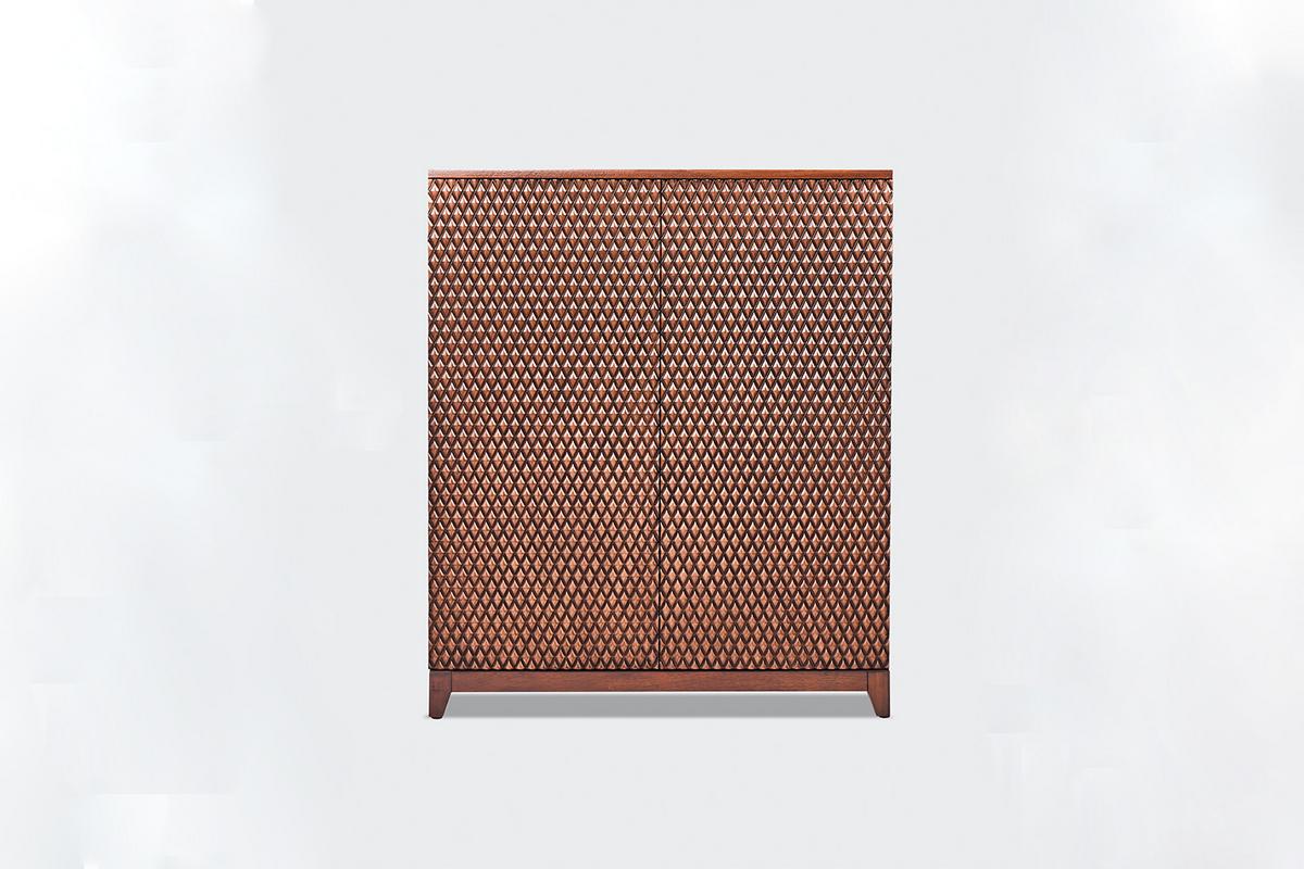 HIGHBOARD COPAS Braun Holz - Braun, Eichenholz/Holz (100/120/40cm) - KAWOLA