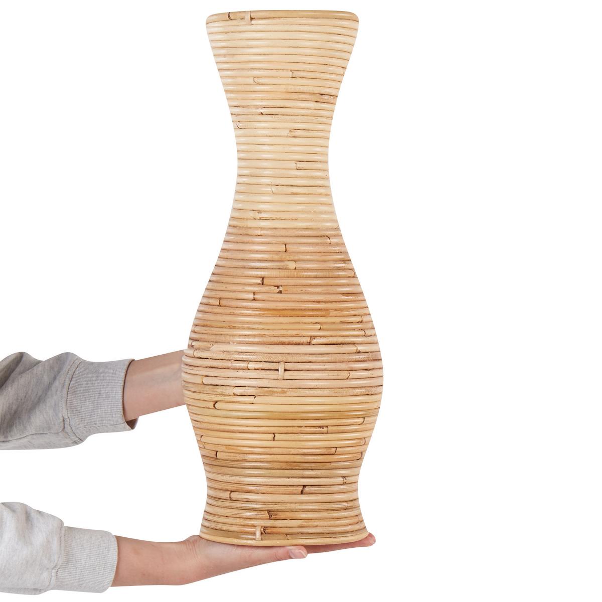 DEKOVASE Rattan natürlich Trinisa - Naturfarben, Naturmaterialien (50cm) - Beliani