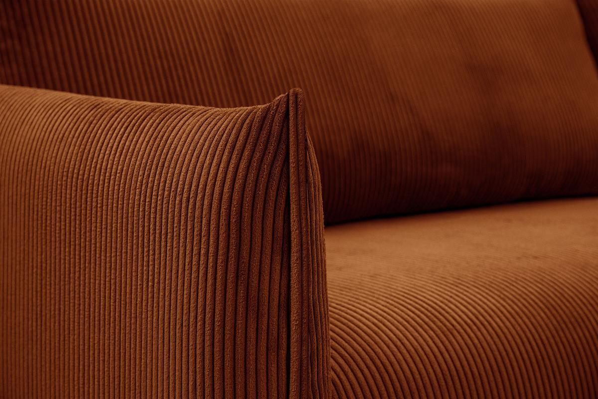 ECKSOFA TAUER 5-Sitzer, orange - Schwarz/Orange, Holzwerkstoff/Kunststoff (292/174cm) - Wozimo