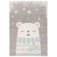KINDER TEPPICH MAUI KIDS SCHNEE BÄR - Grau, Textil (120/170cm) - Pergamon