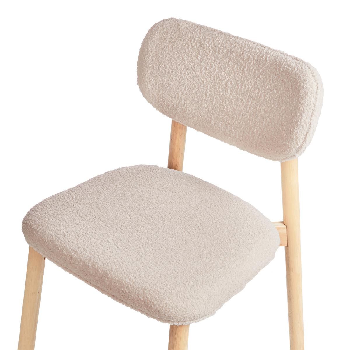 ESSZIMMERSTUHL 2er-Set Hellbraun Mills - Hellbraun/Beige, Textil (48/80/58cm) - Beliani