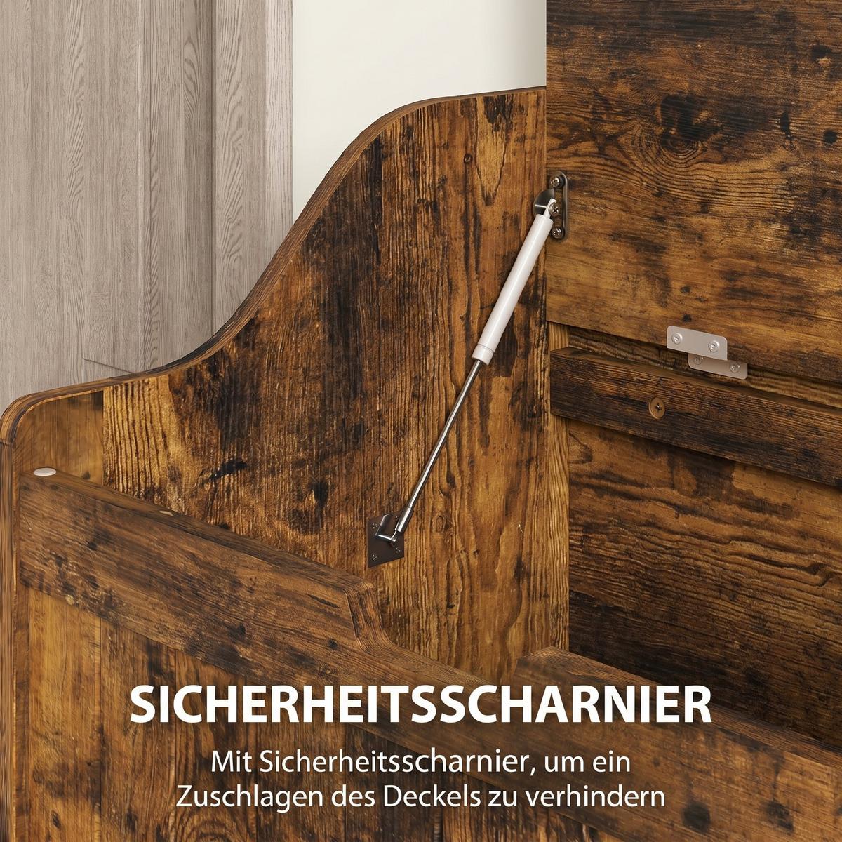 AUFBEWAHRUNGSTRUHE MDF Rustikal-Braun - Braun, Holzwerkstoff (38/56/56.5cm) - HOMCOM